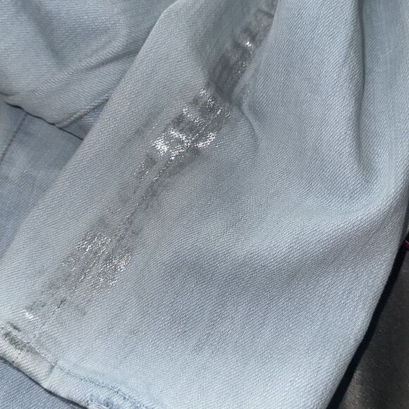 7 For All Mankind Josefina Skinny Boyfriend Lightwash Distressed Jean size 27 - Picture 7 of 11